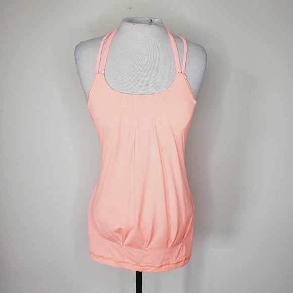 LULULEMON Flow & Go Neon Coral Strappy Tank Top - Picture 4 of 13